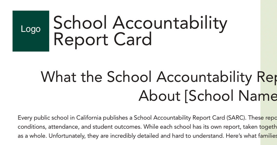 School Accountability Report Card Communications Kit